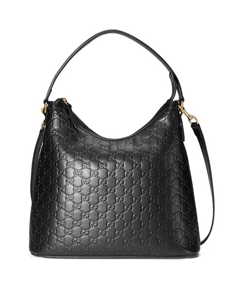 gucci hobo bag black|gucci guccissima hobo bag.